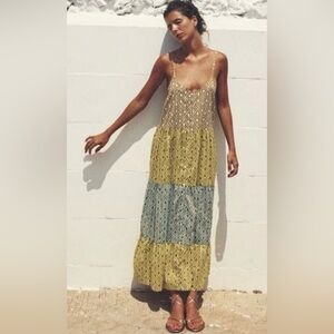 Zara 100% Cotton Patchwork Tiered Dress Made in India NWT - Size XLarge
